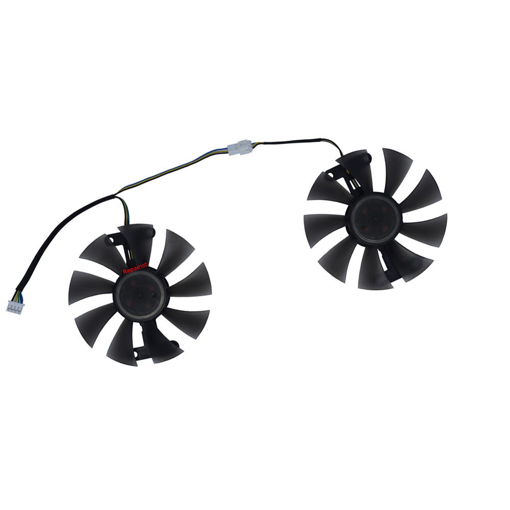 Rx 580 8Gb 2048Sp Gpu - グラボ グラフィックボード ファン、グラフィックカードファン,ビデオゲームカード冷却ファン,2ピース/セット,fl8015 12vb,gpu,SE JI SHI