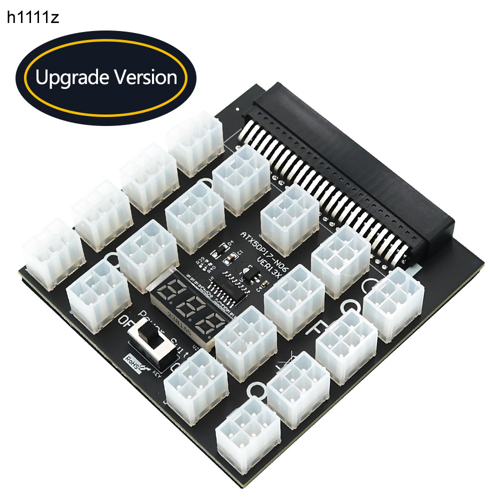 2000W Atx Mining Power Supply - Pci-e 12vに50Pin atx 17 × 6Pin電源サーバアダプタブレークアウト基板dellの750ワット1100ワット1600ワット2000ワット2400ワットpsu