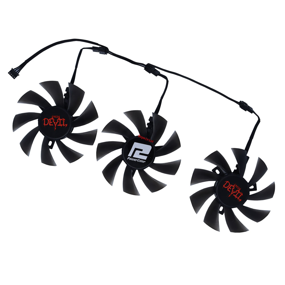 Rx 5700 Xt 8Gb Video Card - 3ピース/セット、diy cooler、t129215bu、グラフィックgpu vgaビデオカード冷却ファン、Powercolor RX 5700 XT