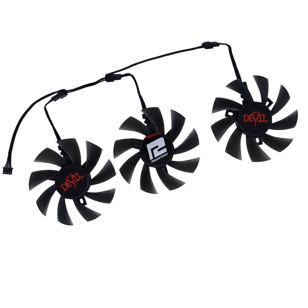 Rx 5700 Xt 8Gb Video Card - 3ピース/セットインチグラフィッククーリングファン,ストリート冷却ファン,パワーカラーrx 5700 xtレッドデビル8 gddr6,gpu vga