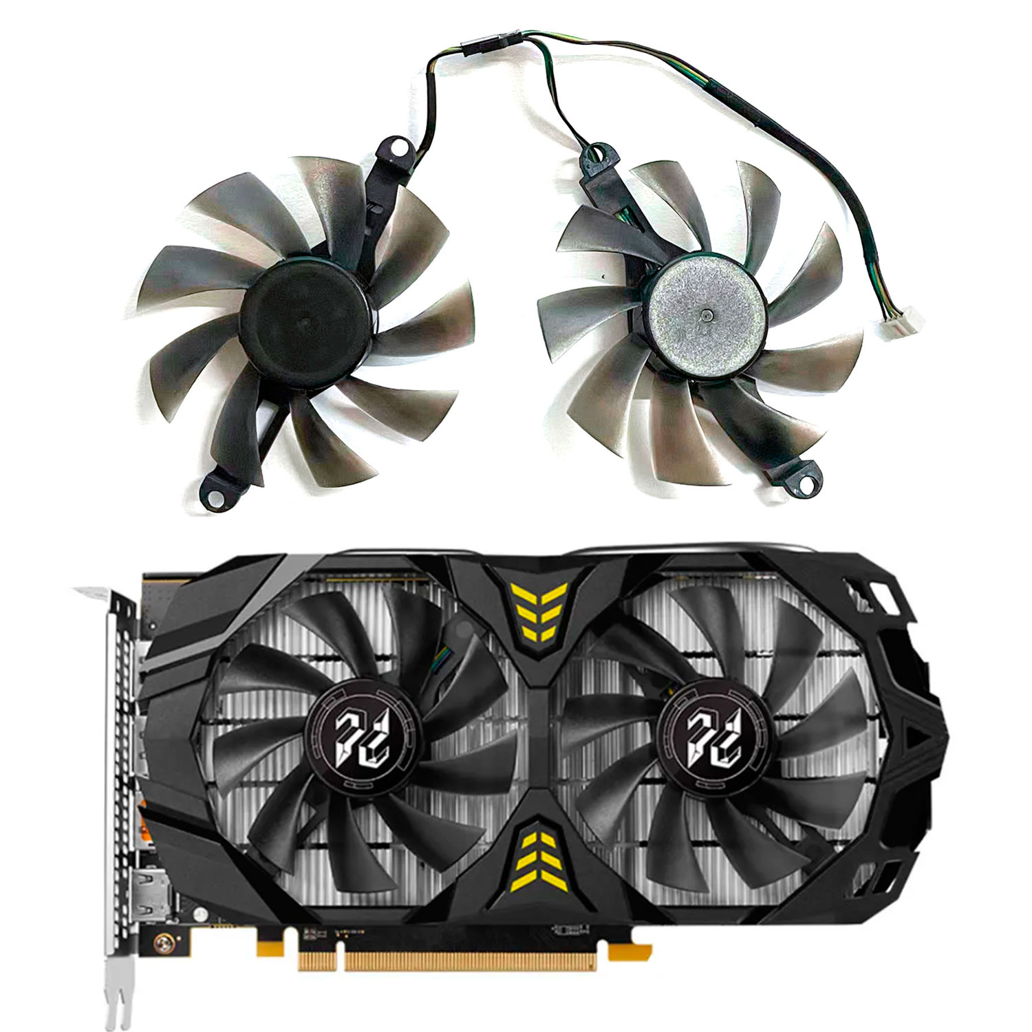 新しい GPU ファン 4PIN 85 ミリメートル 75  - Rx 580 8Gb 2048Sp Gpu のレビューと価格